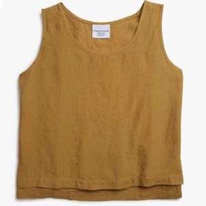 Parachute Linen Tank in Ochre